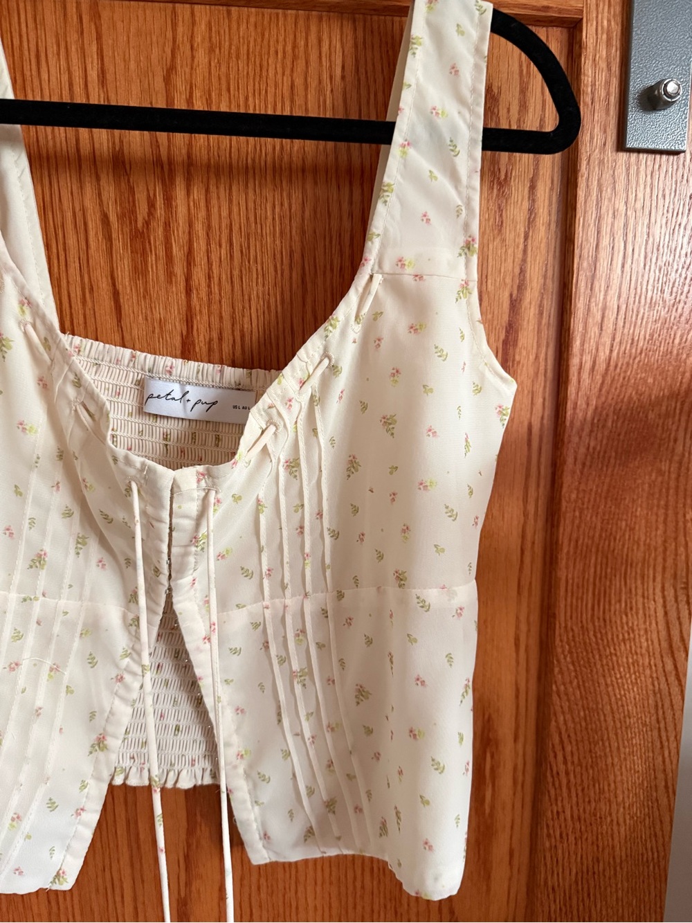 Petal & Pup Cream Floral Cropped Camisole